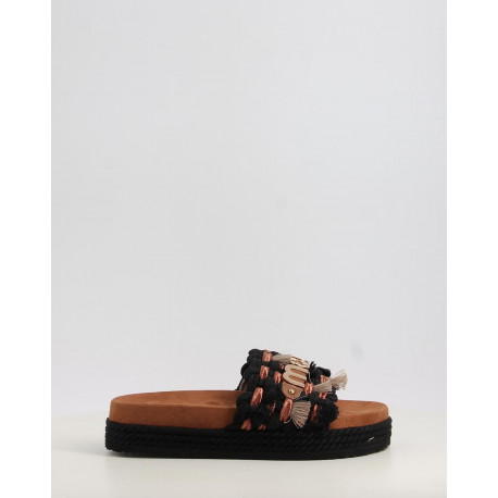 MONOBAND ROPE SANDAL FRINGES BIG LETTER LOGO