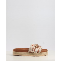 MONOBAND ROPE SANDAL FRINGES BIG LETTER LOGO