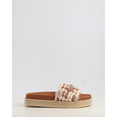 MONOBAND ROPE SANDAL FRINGES BIG LETTER LOGO
