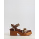 HIGH HEEL WOOD CLOG BUCKLE