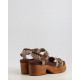 HIGH HEEL WOOD CLOG BUCKLE