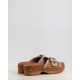 LOW HEEL WOOD CLOG WITH BUCKLE